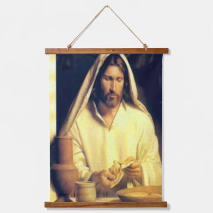 Divine Supper: Breaking Bread With Jesus Hanging Tapestry