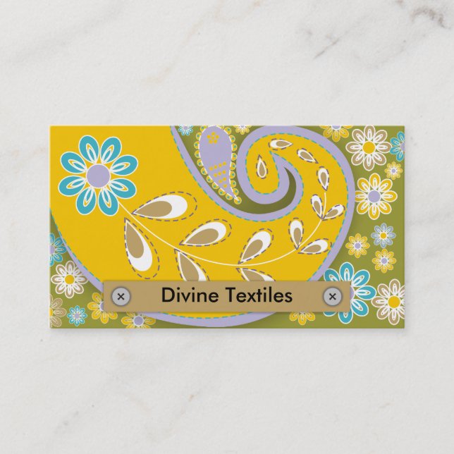 Divine Textiles Business Cards (Front)