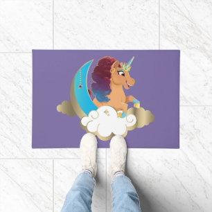 Divine the Unicorn   Moon & Clouds Doormat
