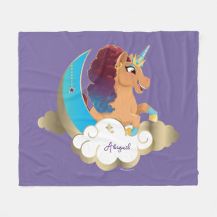 Divine the Unicorn Moon & Clouds Fleece Blanket
