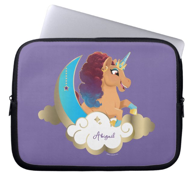 Divine the Unicorn | Moon & Clouds Laptop Sleeve (Front)