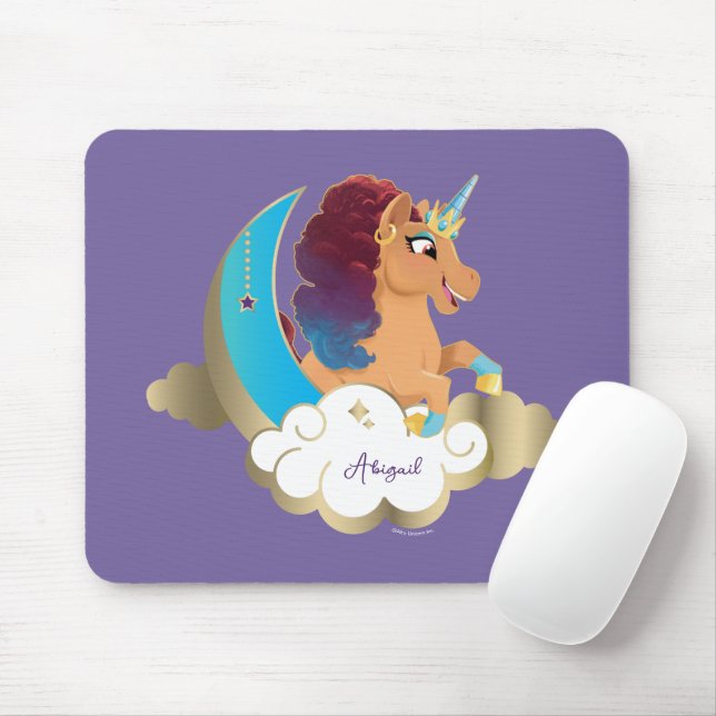 Divine the Unicorn | Moon & Clouds Mouse Mat (With Mouse)