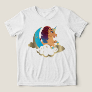 Divine the Unicorn   Moon & Clouds Tri-Blend Shirt