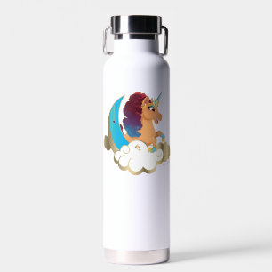 Divine the Unicorn   Moon & Clouds Water Bottle