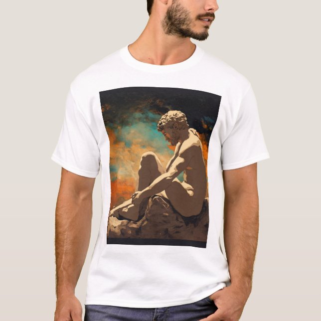 "Divine Touch: Michelangelo's Creation of Adam T-Shirt (Front)