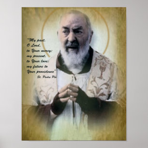 Divine Trust , Padre Pio Poster