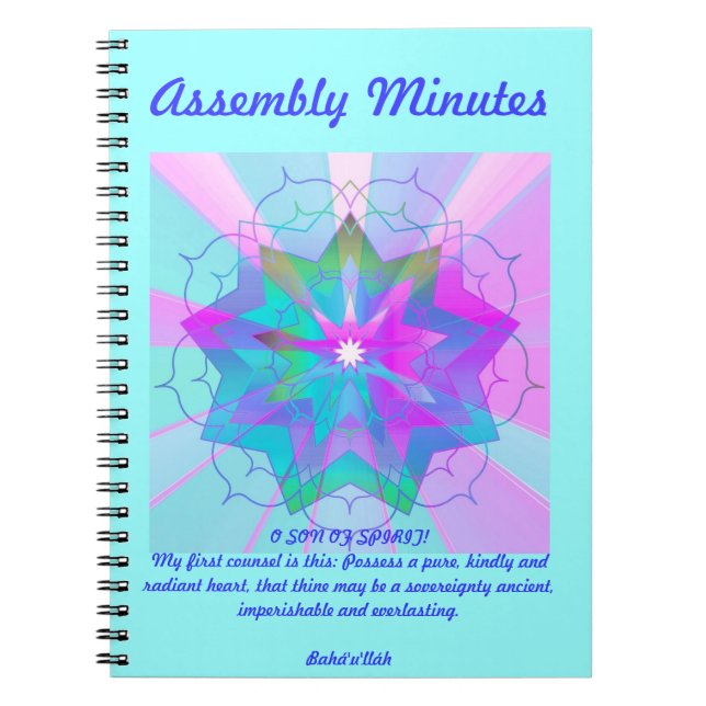 Divine Unity Notebook for Assembly Minutes (Front)