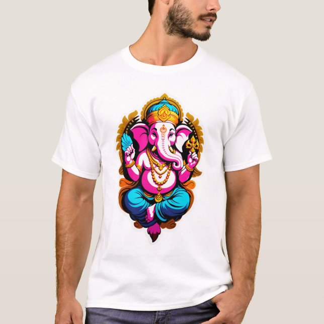Divine Vibrance – Lord Ganesha T-Shirt (Front)