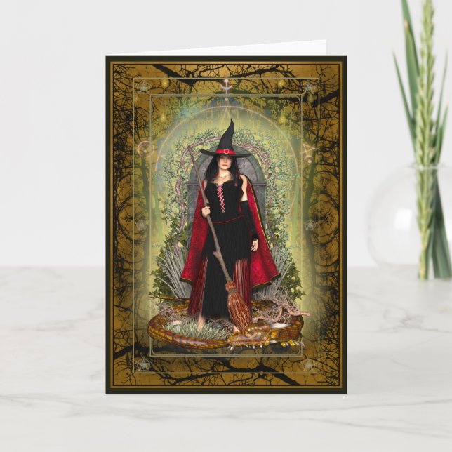 Divine Witch & Golden Dragon Card (Front)