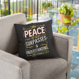 Divine Words on  God surpasses understanding Cushion