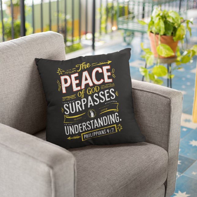 Divine Words on  God surpasses understanding Cushion (Creator Uploaded)