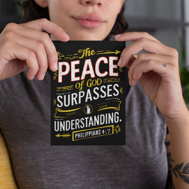 Divine Words on  God surpasses understanding Postcard (Creator Uploaded)