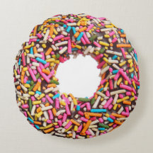 Divinely Decadent Round Doughnut Pillow