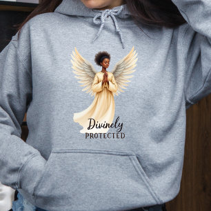 Divinely Protected Watercolor Angel Hoodie