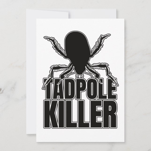 Diving Beetle Beetles Tadpole Killer – Entomology Invitation (Front)