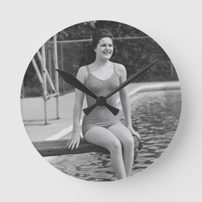 Diving Board Round Clock (Front)