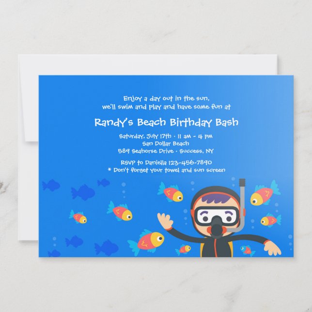 Diving Buddy Invitation (Front)
