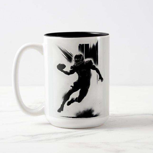 Diving Catch Moment Two-Tone Coffee Mug (Left)