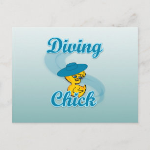 Diving Chick #3 Postcard