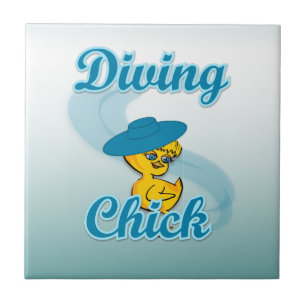 Diving Chick #3 Tile