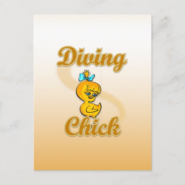 Diving Chick Postcard (Front)