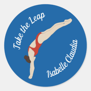 Diving Classic Round Sticker