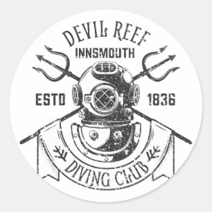 Diving Club Innsmouth Lovecraftian T-Shirt Classic Round Sticker