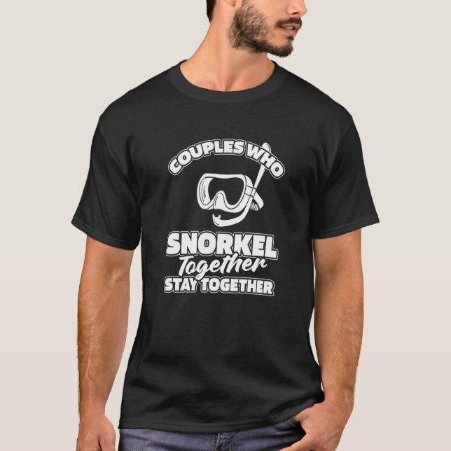 Diving Couple Diver  Snorkel Snorkelling T-Shirt (Front)