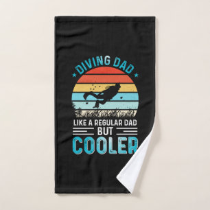 Diving Dad Hand Towel