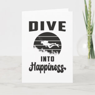 Diving Dive Diver Scuba Diving Sea Funny Gift Idea Card