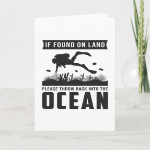 Diving Dive Diver Scuba Sea Diving Funny Gift Idea Card