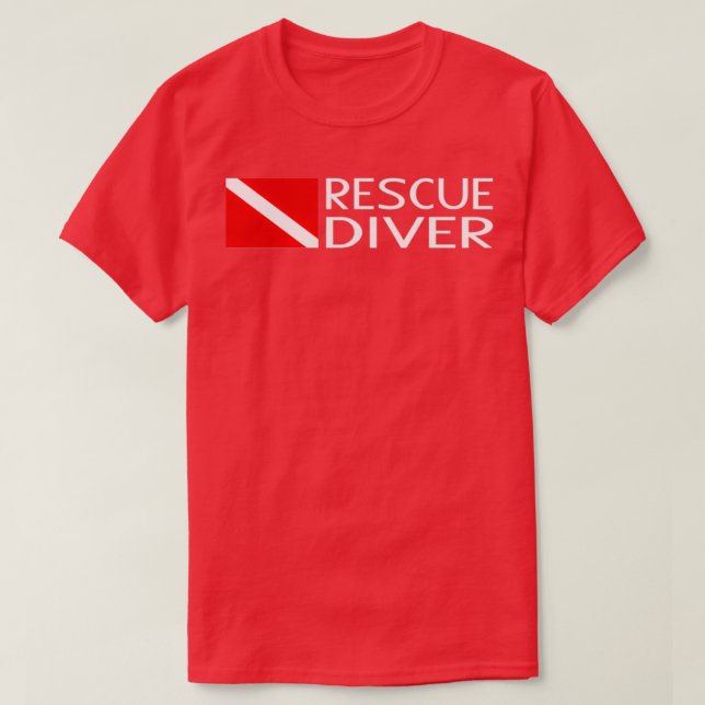 Diving Diver Flag amp Rescue Diver T-Shirt (Design Front)