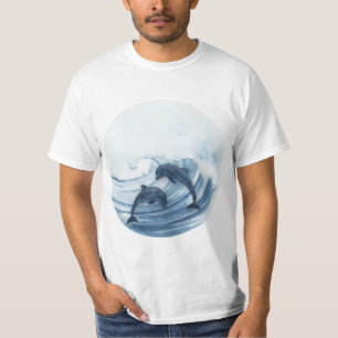 Diving dolphins in the surf T-Shirt