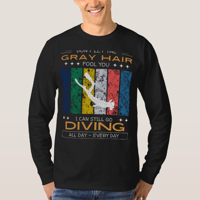 Diving Enthusiast Tee - Grey Hair, Deep Sea Explor (Front)