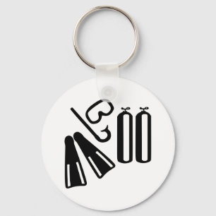 Diving equipment key ring