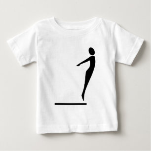 Diving Figure - Black Baby T-Shirt