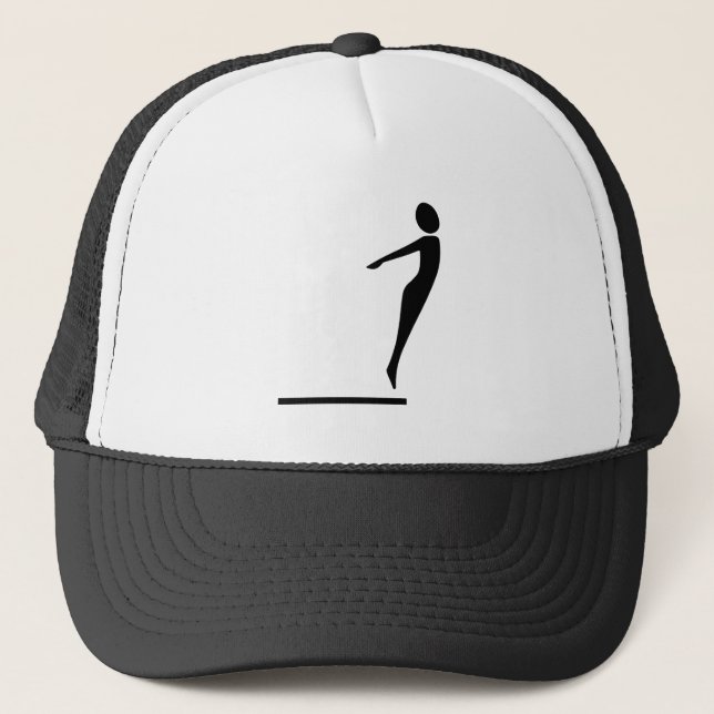 Diving Figure - Black Trucker Hat (Front)