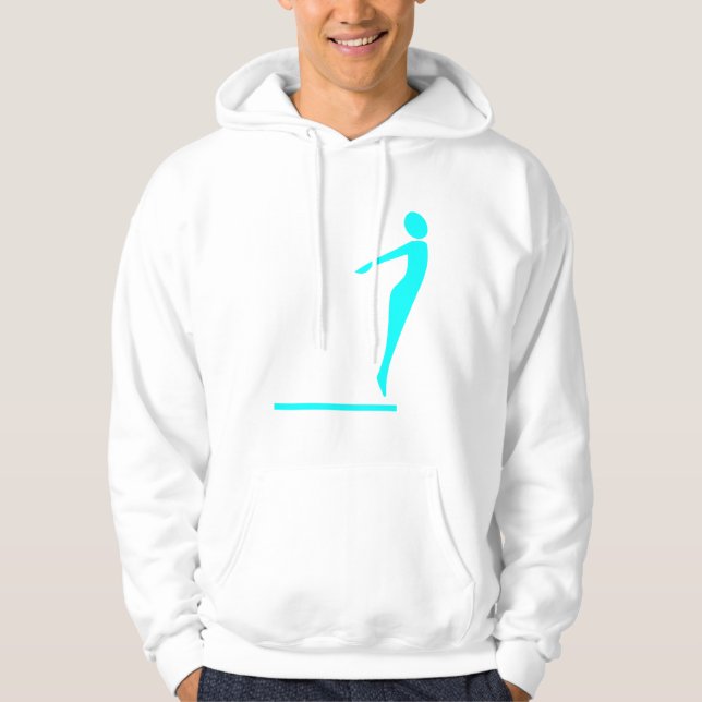 Diving Figure - Cyan Hoodie (Front)