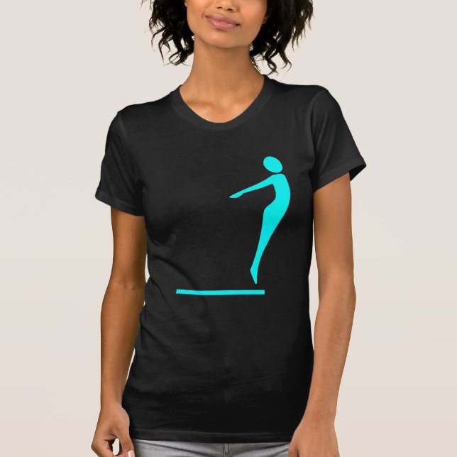 Diving Figure - Cyan T-Shirt (Front)