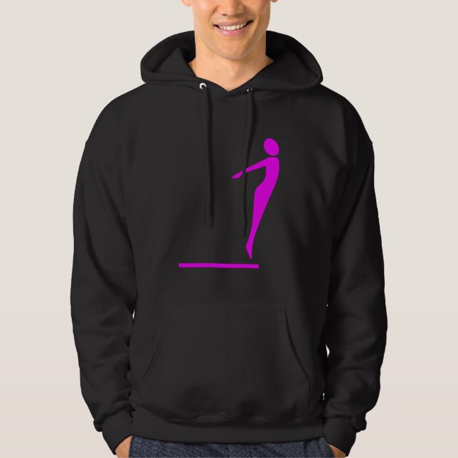 Diving Figure - Magenta Hoodie (Front)