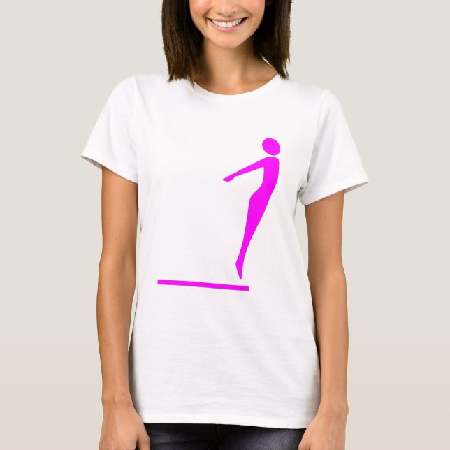 Diving Figure - Magenta T-Shirt (Front)