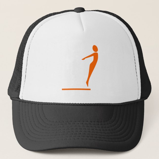 Diving Figure - Orange Trucker Hat (Front)