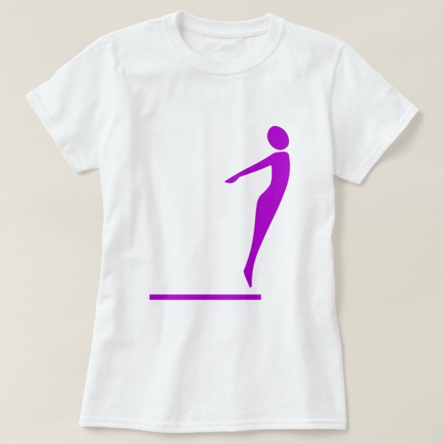 Diving Figure - Purple T-Shirt (Design Front)