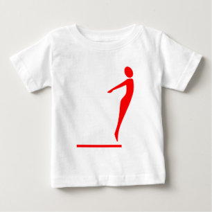 Diving Figure - Red Baby T-Shirt