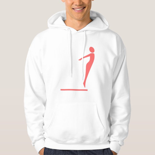 Diving Figure - Tropical Pink Hoodie (Front)