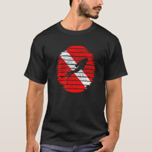 Diving Fins Diving Flag Water Sports Scuba T-Shirt