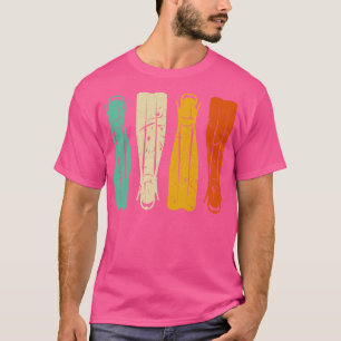 Diving Fins Retro Scuba Diving Snorkelling Diver V T-Shirt
