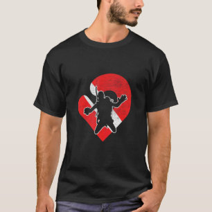 Diving Flag Heart Scuba Diver Underwater Snorkel O T-Shirt