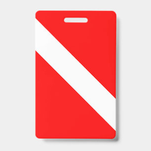 Diving Flag Scuba Diver Diver Down ID Badge