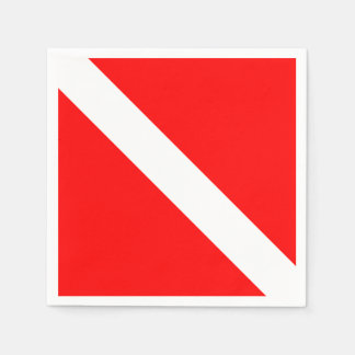 Diving Flag Scuba Diver Diver Down Napkin